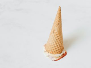 dropped ice cream cone
