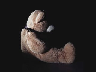 teddy bear in the dark