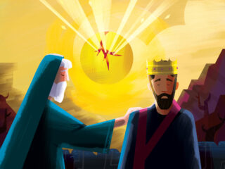 Illustration of Isaiah and King Ahaz from Promises Made Promises Kept